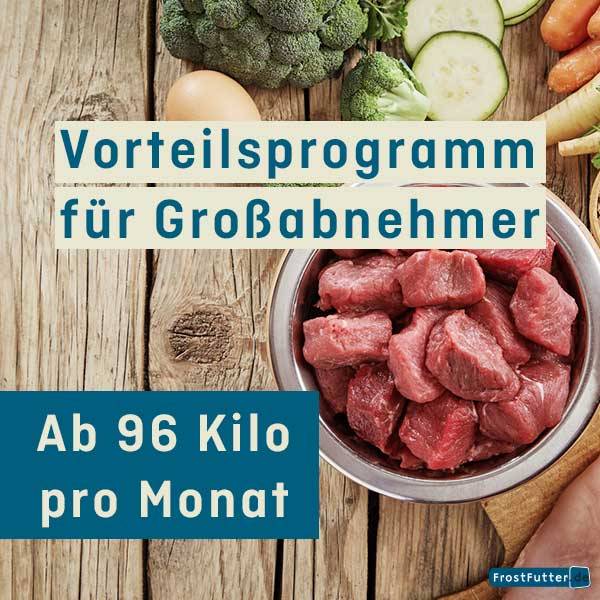 FrostFutter Vorteilsprogramm für BARF Großabnehmer ab 96 Kilo pro Monat