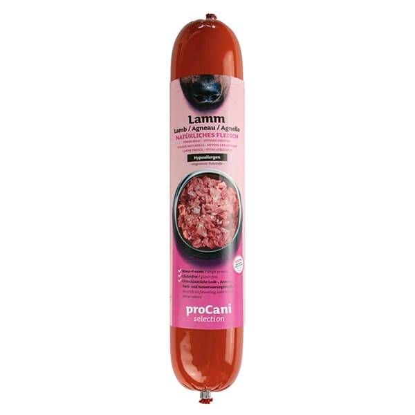 proCani BARF Kochwurst für Hunde mit hypoallergenen Lammfleisch - 5x400g