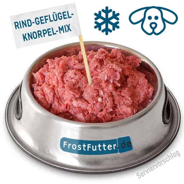 Rind-Geflügel-Knorpel-Mix BARF FrostFutter für Hunde und Katzen