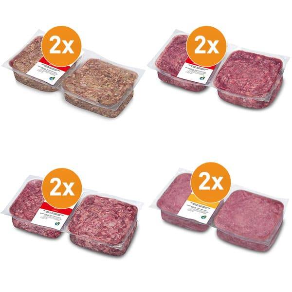 BARF Hundefutter Basis Paket mit FrostFutter vom Rind und Geflügel