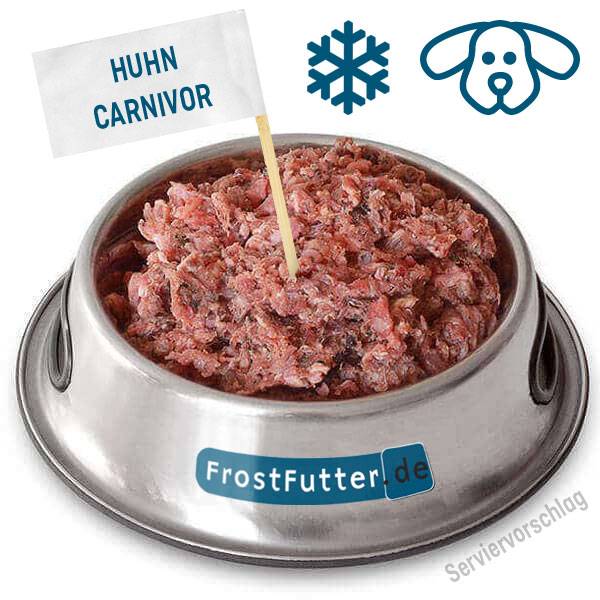 BARF Frostfleisch für Hunde - Huhn Carnivor mit Organen, Pansen und Geflügelweichknochen