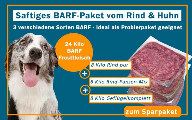 zum Probe BARF Paket für Hunde